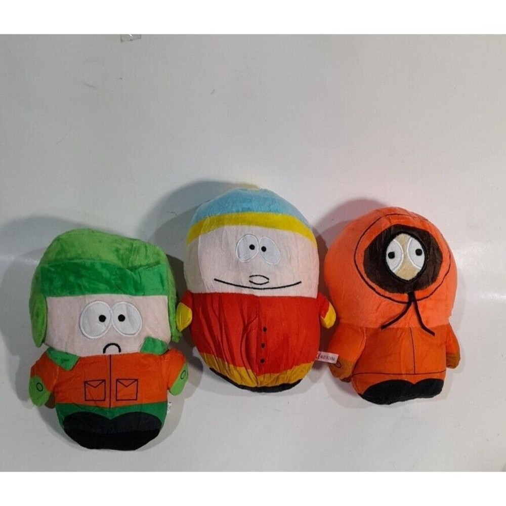 South Park Plush Set Of 3. Kenny, Cartman, Kyle, New 8 Inch